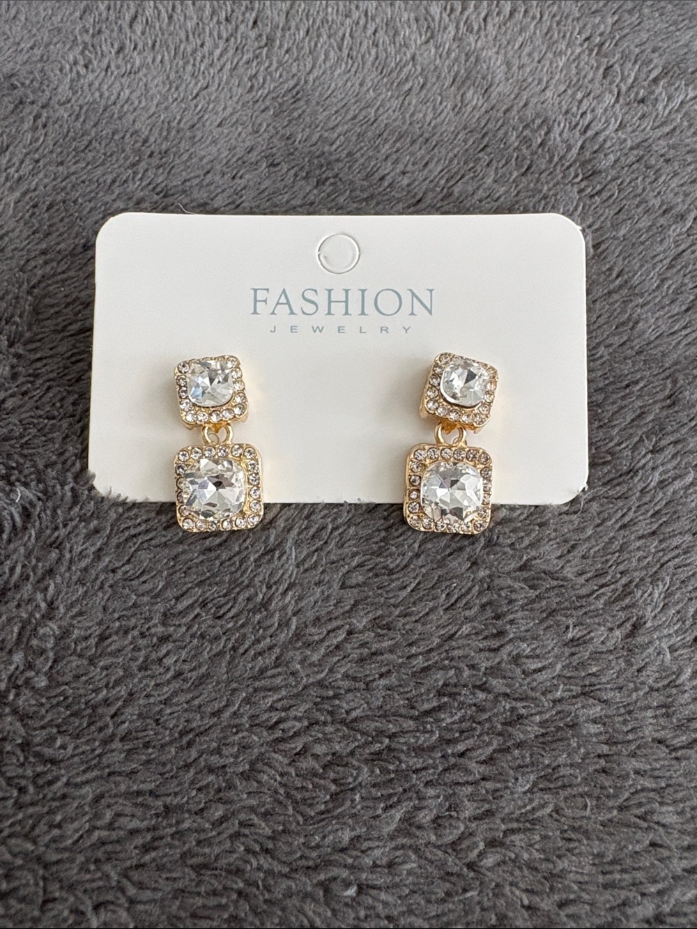 Gold-Tone Drop Earrings